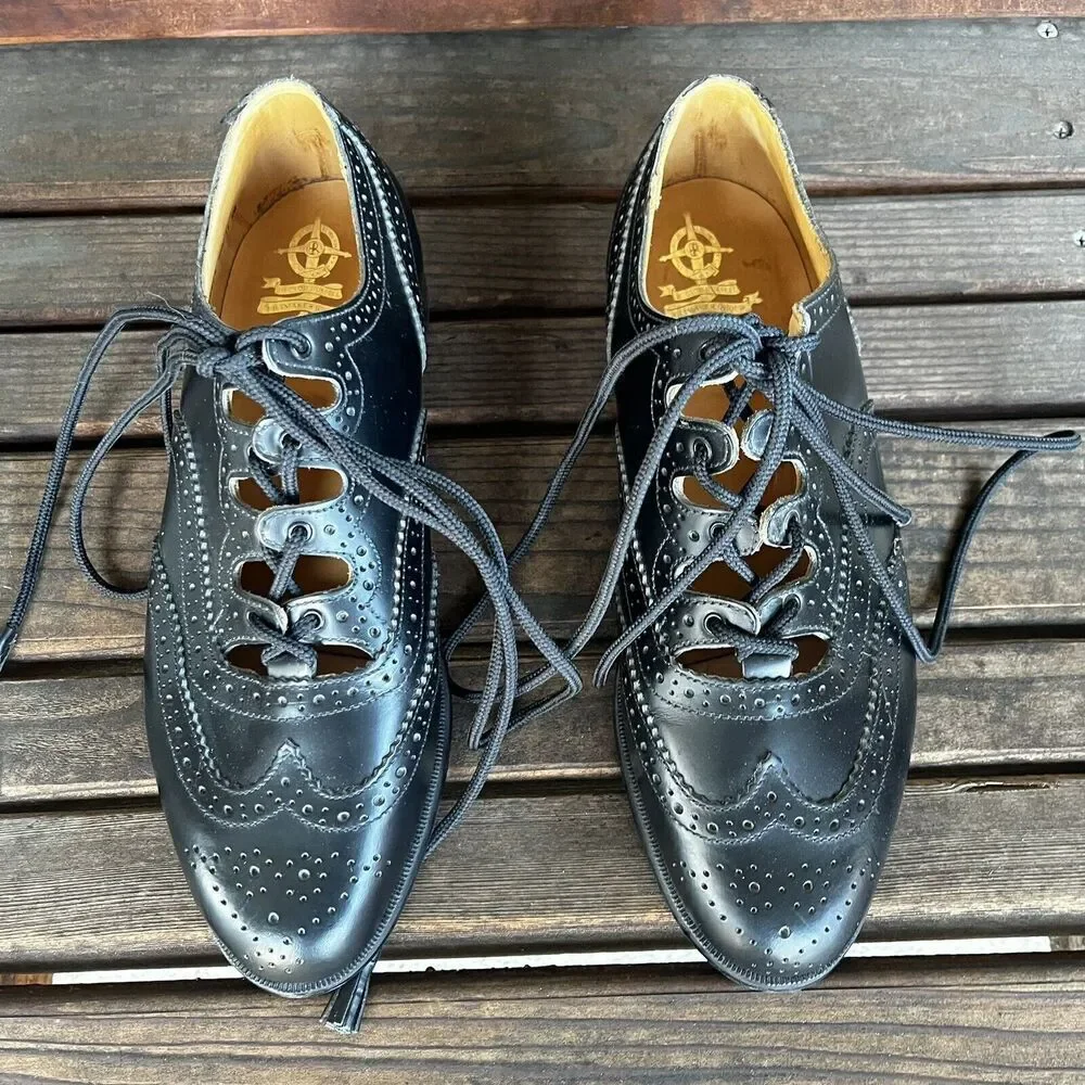 Hector Russell Kiltmaker Oxford Open Lace Leather Shoes Men's Size 11